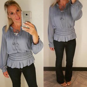 Dusty Powder Blue Blouse